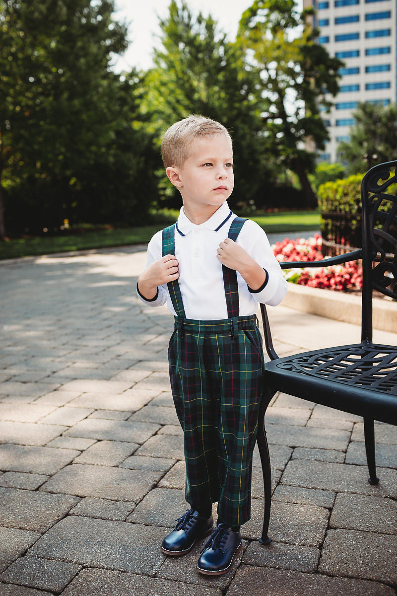 Plaid Pant With Removable Suspenders – Florence Eiseman