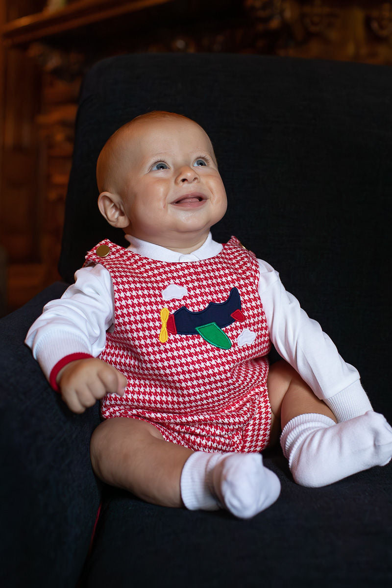 Houndstooth Shortall With Airplane