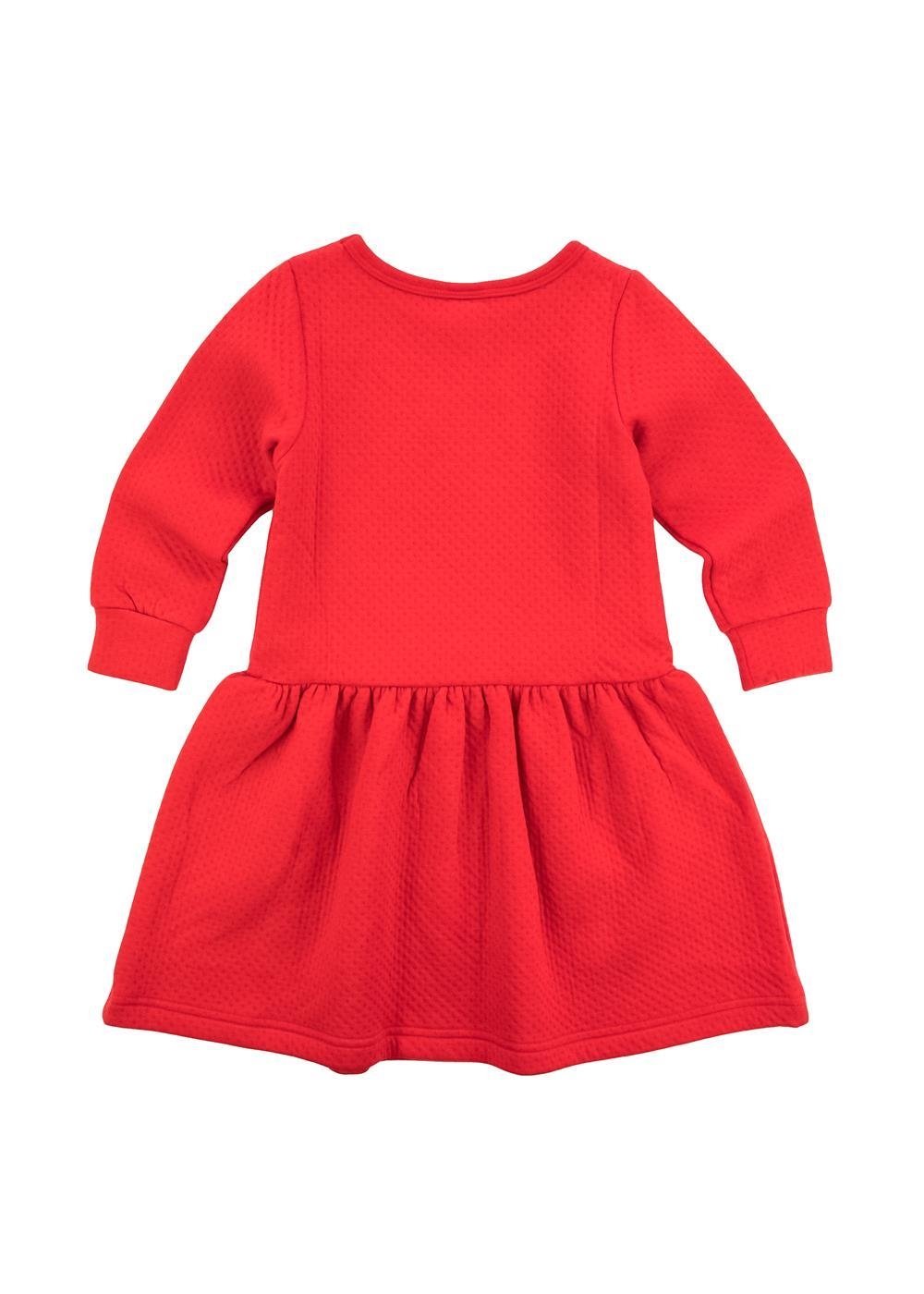 Red Jacquard Knit Dress With Flower – Florence Eiseman