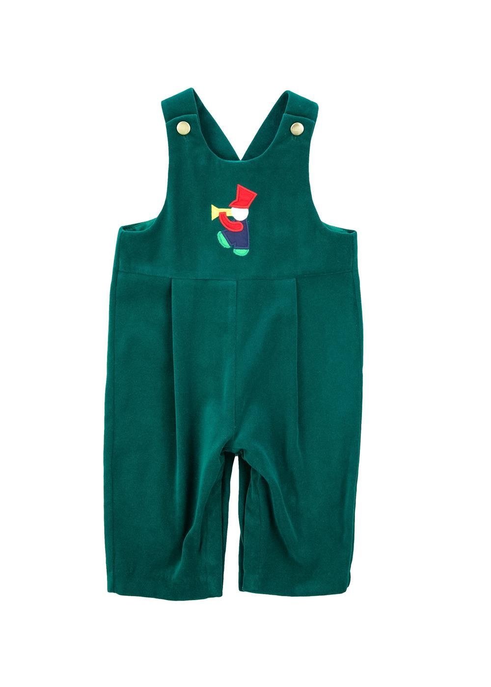 Florence 2024 Eiseman Christmas suit green velvet overalls set